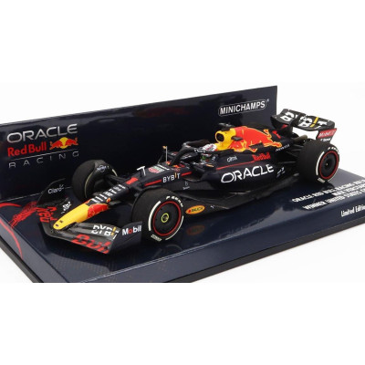 MINICHAMPS RED BULL F1  RB18 TEAM ORACLE RED BULL RACING N 1 WINNER AUSTIN USA GP WORLD CHAMPION 2022 MAX VERSTAPPEN - MATT BLUE