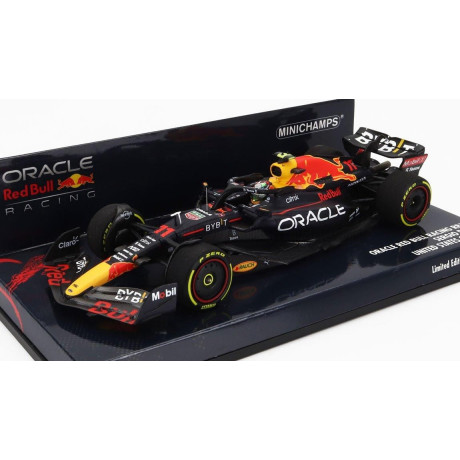 MINICHAMPS RED BULL F1  RB18 TEAM ORACLE RED BULL RACING N 11 AUSTIN USA GP 2022 SERGIO PEREZ - MATT BLUE YELLOW RED 1/43