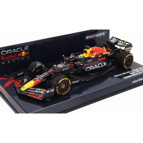 MINICHAMPS RED BULL F1  RB18 TEAM ORACLE RED BULL RACING N 1 WINNER MEXICO GP WORLD CHAMPION 2022 MAX VERSTAPPEN - MATT BLUE YEL