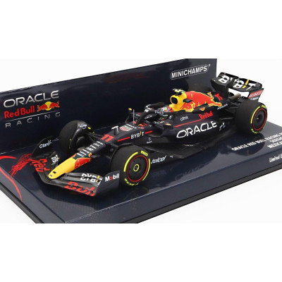MINICHAMPS RED BULL F1  RB18 TEAM ORACLE RED BULL RACING N 11 3rd MEXICO GP 2022 SERGIO PEREZ - MATT BLUE YELLOW RED 1/43