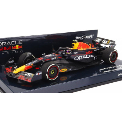 MINICHAMPS RED BULL F1  RB19 TEAM ORACLE RED BULL RACING N 11 WINNER SAUDI ARABIAN GP 2023 SERGIO PEREZ - MATT BLUE 1/43