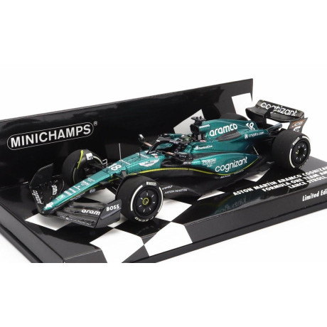 MINICHAMPS ASTON MARTIN F1  AMR23 TEAM ARAMCO COGNIZANT N 18 SEASON 2023 LANCE STROLL - GREEN 1/43