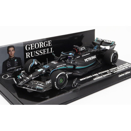 MINICHAMPS MERCEDES GP F1 W14 TEAM MERCEDES-AMG PETRONAS FORMULA ONE N 63 AUSTRALIAN GP 2023 GEORGE RUSSEL - MATT BLACK 1/43