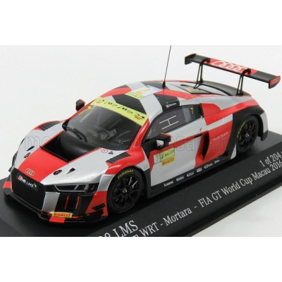 MINICHAMPS AUDI R8 LMS TEAM WRT N 7 FIA GT WORLD CUP MACAU 2016 E.MORTARA - SILVER RED 1/43