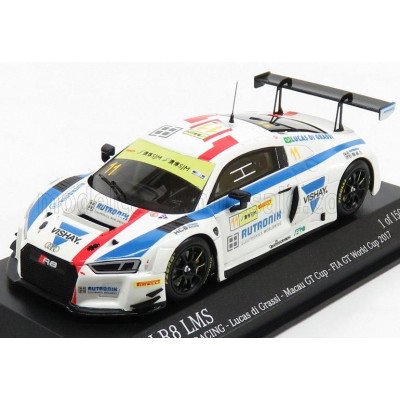 MINICHAMPS AUDI R8 LMS TEAM HCB RUTRONI RACING N 11 FIA WORLD GT CUP MACAU 2017 L.DI GRASSI - WHITE 1/43