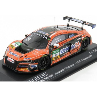 MINICHAMPS AUDI R8 LMS TEAM BMT MUCKE MOTORSPORT N 24 ADAC GT MASTERS 2017 WINKELHOCK - ORANGE BLACK 1/43