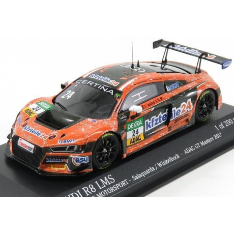 MINICHAMPS AUDI R8 LMS TEAM BMT MUCKE MOTORSPORT N 24 ADAC GT MASTERS 2017 WINKELHOCK - ORANGE BLACK 1/43
