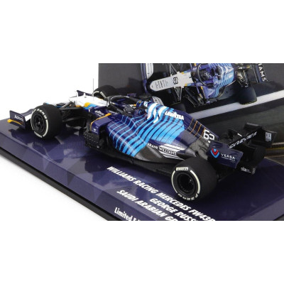 MINICHAMPS WILLIAMS F1  FW43B MERCEDES M12 EQ POWER+ TEAM  WILLIAMS RACING N 63 SAUDI ARABIA GP 2021 GEORGE RUSSEL - WHITE LIGHT