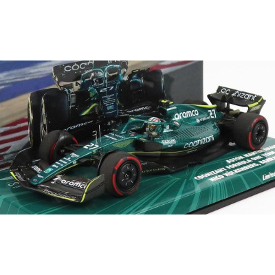 MINICHAMPS ASTON MARTIN F1 AMR22 TEAM ARAMCO COGNIZART N 27 BAHRAIN GP 2022 NICO HULKENBERG - GREEN BLACK 1/43