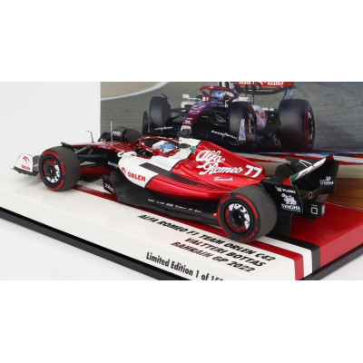 MINICHAMPS ALFA ROMEO F1  C42 TEAM ORLEN RACING N 77 6th BAHRAIN GP 2022 VALTTERI BOTTAS - WHITE RED MET 1/43