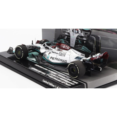 MINICHAMPS MERCEDES GP F1 W13E TEAM MERCEDES-AMG PETRONAS F1 N 63 3rd AUSTRALIAN GP 2022 GEORGE RUSSEL - SILVER GREEN 1/43