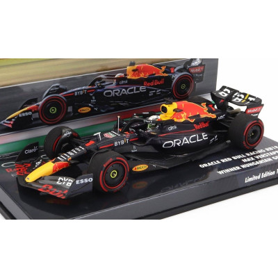 MINICHAMPS RED BULL F1  RB18 TEAM ORACLE RED BULL RACING N 1 WORLD CHAMPION WINNER HUNGARIAN GP 2022 MAX VERSTAPPEN - MATT BLUE