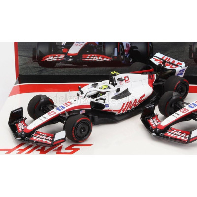 MINICHAMPS HAAS F1  SET 2X VF-22 FERRARI TEAM HAAS N 20 5th BAHRAIN GP 2022 KEVIN MAGNUSSEN + N 47 BAHRAIN GP 2022 MICK SCHUMACH