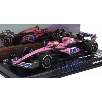 MINICHAMPS ALPINE F1  A523 TEAM BWT ALPINE N 10 9th BAHRAIN GP 2023 PIERRE GASLY - PINK BLACK BLUE 1/43