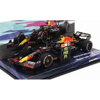 MINICHAMPS RED BULL F1  RB19 TEAM ORACLE RED BULL RACING N 11 WINNER SAUDI ARABIAN GP 2023 SERGIO PEREZ - MATT BLUE 1/43