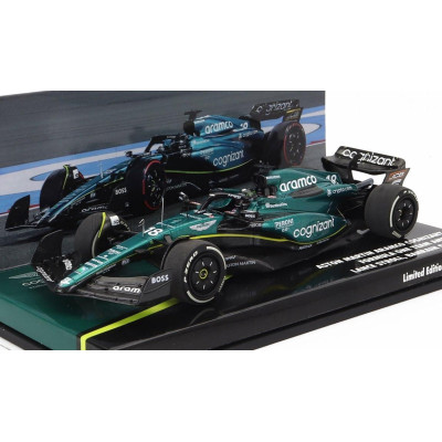 MINICHAMPS ASTON MARTIN F1  AMR23 TEAM ARAMCO COGNIZANT N 18 6th BAHRAIN GP 2023 LANCE STROLL - GREEN 1/43