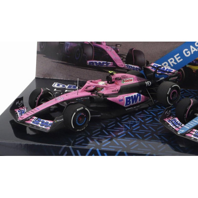 MINICHAMPS ALPINE SET 2X F1  A523 TEAM BWT ALPINE N 10 9th BAHRAIN GP 2023 + N 10 8th MIAMI GP 2023 PIERRE GASLY - BLUE BLACK PI