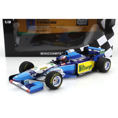MINICHAMPS BENETTON F1 B195 TEAM MILD SEVEN RENAULT N 1 WORLD CHAMPION WINNER BELGIUM GP 1995 MICHAEL SCHUMACHER - BLUE YELLOW 1
