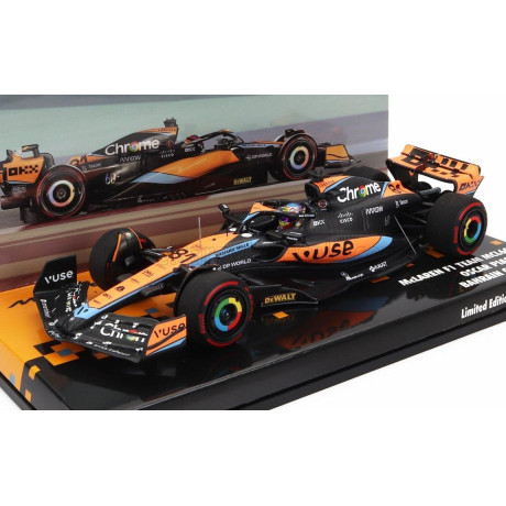 MINICHAMPS McLAREN F1  MCL60 TEAM McLAREN N 81 BAHRAIN GP 2023 OSCAR PIASTRI - ORANGE BLUE BLACK 1/43