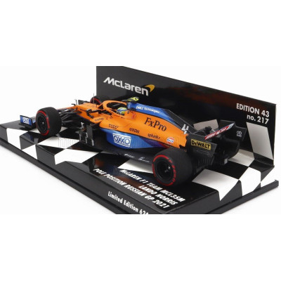 MINICHAMPS McLAREN F1  MCL35L MERCEDES M12 EQ POWER+ TEAM MCLAREN N 4 POLE POSITION SOTCHI RUSSIAN GP 2021 LANDO NORRIS - ORANGE