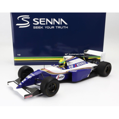 MINICHAMPS WILLIAMS F1  FW16 TEAM ROTHMANS RENAULT N 2 SAN MARINO GP DIRTY VERSION 1994 AYRTON SENNA - BLUE WHITE 1/12