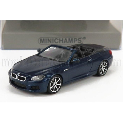 MINICHAMPS BMW 6-SERIES M6 CABRIOLET OPEN (F13) 2015 - BLUE MET 1/87
