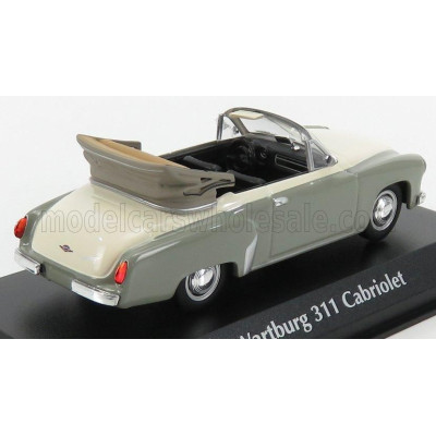 MINICHAMPS WARTBURG A311 CABRIOLET 1958 - GREY WHITE 1/43