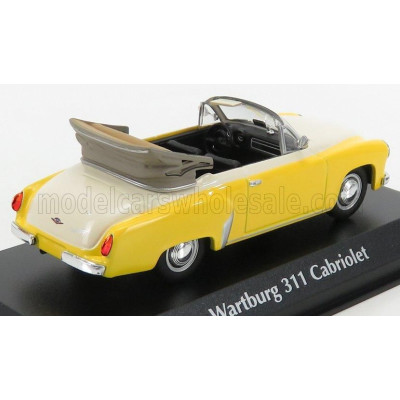 MINICHAMPS WARTBURG A311 CABRIOLET 1958 - YELLOW WHITE 1/43