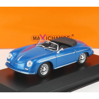 MINICHAMPS PORSCHE 356A SPEEDSTER CABRIOLET 1956 - BLUE MET 1/43