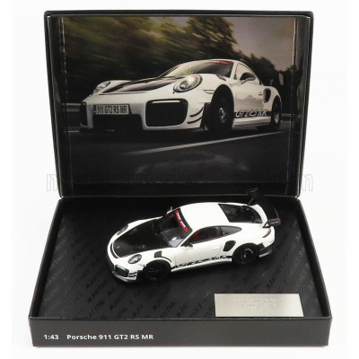 MINICHAMPS PORSCHE 911 991-2 GT2 RS MR TEAM MANTHEY RACING 2018 - WHITE BLACK 1/43