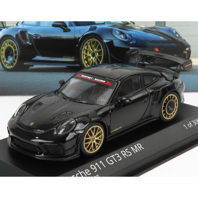 MINICHAMPS PORSCHE 911 991-2 GT3 RS MR TEAM MANTHEY RACING 2018 - GOLDEN RIMS - BLACK 1/43