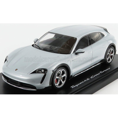 MINICHAMPS PORSCHE TAYCAN 4S CROSS TURISMO 2021 - CON VETRINA - WITH SHOWCASE - ICE GREY 1/18