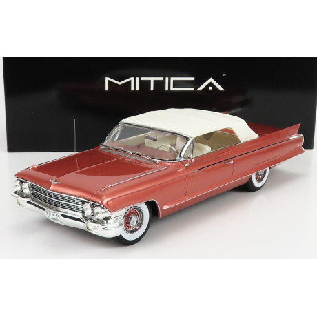 MITICA CADILLAC ELDORADO BIARRITZ CONVERTIBLE CLOSED 1962 - PINK MET 1/18