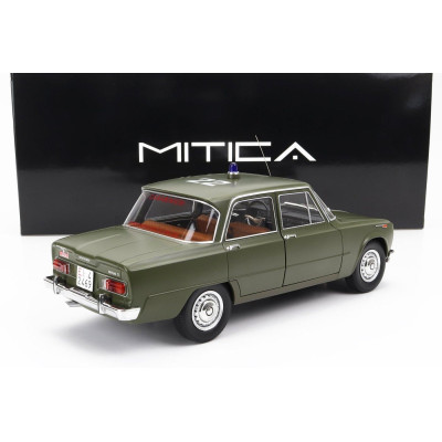 MITICA DIECAST ALFA ROMEO GIULIA 1.6 Ti CARABINIERI ROMA 1963 - PRONTO INTERVENTO TEL 686.666 - VERDE CAKI OPACO - MATT GREEN 1/
