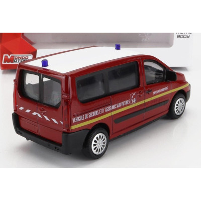 MONDOMOTORS PEUGEOT EXPERT MINIBUS SAPEURS POMPIERS 2007 - RED WHITE 1/43
