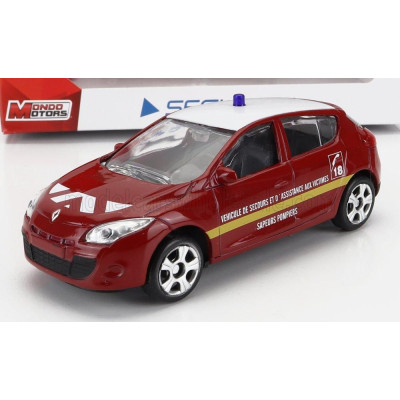 MONDOMOTORS RENAULT MEGANE SAPEURS POMPIERS 2012 - RED WHITE 1/43