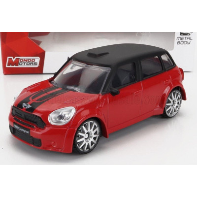 MONDOMOTORS MINI COOPER JOHN COOPER WORKS 2011 - RED BLACK 1/43