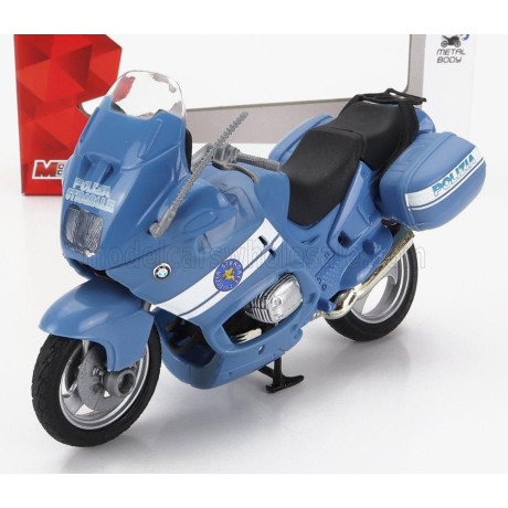 MONDOMOTORS BMW R1200RT POLIZIA 2001 - LIGHT BLUE WHITE 1/18