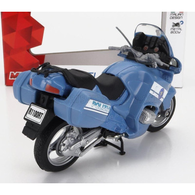 MONDOMOTORS BMW R1200RT POLIZIA 2001 - LIGHT BLUE WHITE 1/18