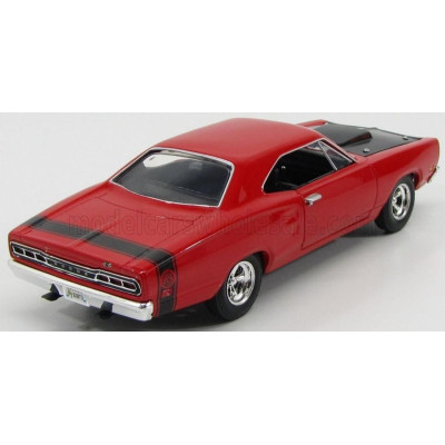 MOTOR MAX DODGE CORONET COUPE 2-DOOR SIX PACK 1969 - SUPER BEE - RED MAT BLACK 1/24