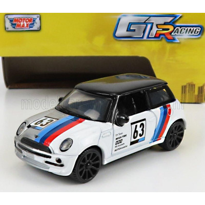 MOTOR MAX MINI COOPER N 63 RACING 2005 - WHITE BLACK 1/43