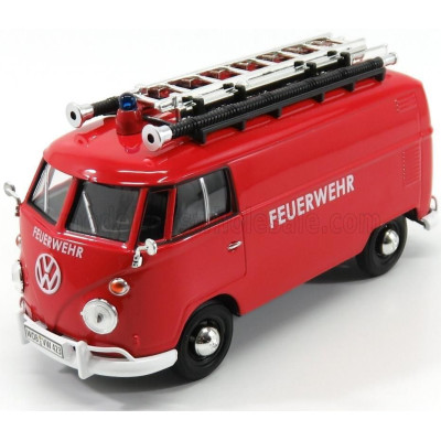 MOTOR MAX VOLKSWAGEN T1 TYPE 2 VAN FEUERWEHR 1962 - RED 1/24
