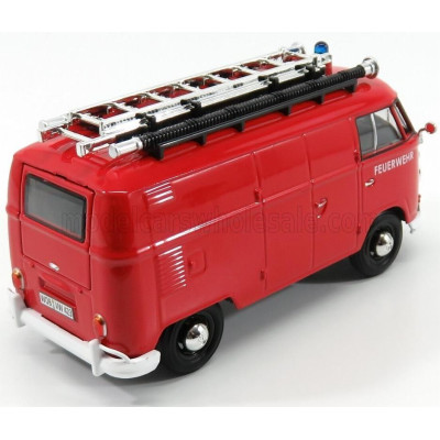 MOTOR MAX VOLKSWAGEN T1 TYPE 2 VAN FEUERWEHR 1962 - RED 1/24