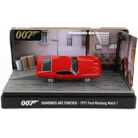 MOTOR MAX FORD USA MUSTANG MACH-1 COUPE 1971 - 007 JAMES BOND - DIAMONDS ARE FOREVER - UNA CASCATA DI DIAMANTI - RED 1/64
