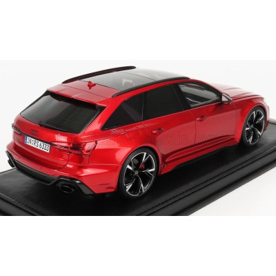 MOTORHELIX AUDI A6 RS6 AVANT (C8) 2020 - RED MET 1/18