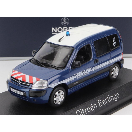 NOREV CITROEN BERLINGO GENDARMERIE EQUIPE CYNOPHILE 2007 - BLUE 1/43