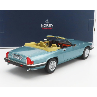 NOREV JAGUAR XJ-S CABRIOLET 1988 - LIGHT BLUE 1/18