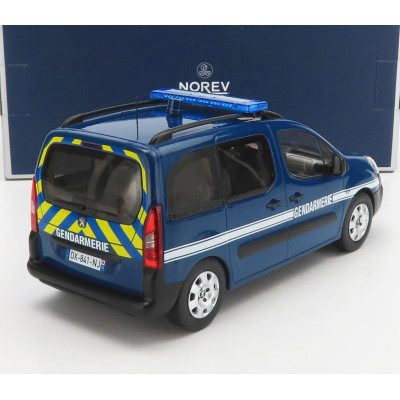 NOREV PEUGEOT PARTNER GENDARMERIE 2018 - BLUE YELLOW 1/18