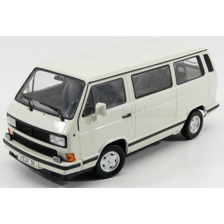 NOREV VOLKSWAGEN T3 MULTIVAN MINIBUS WHITE STAR 1992 - WHITE 1/18
