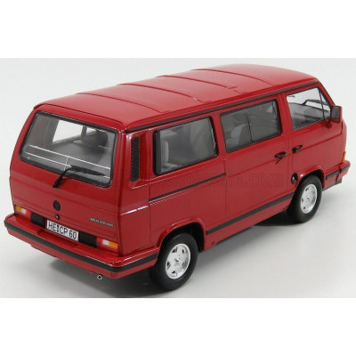 NOREV VOLKSWAGEN T3 MULTIVAN MINIBUS RED STAR 1992 - RED 1/18